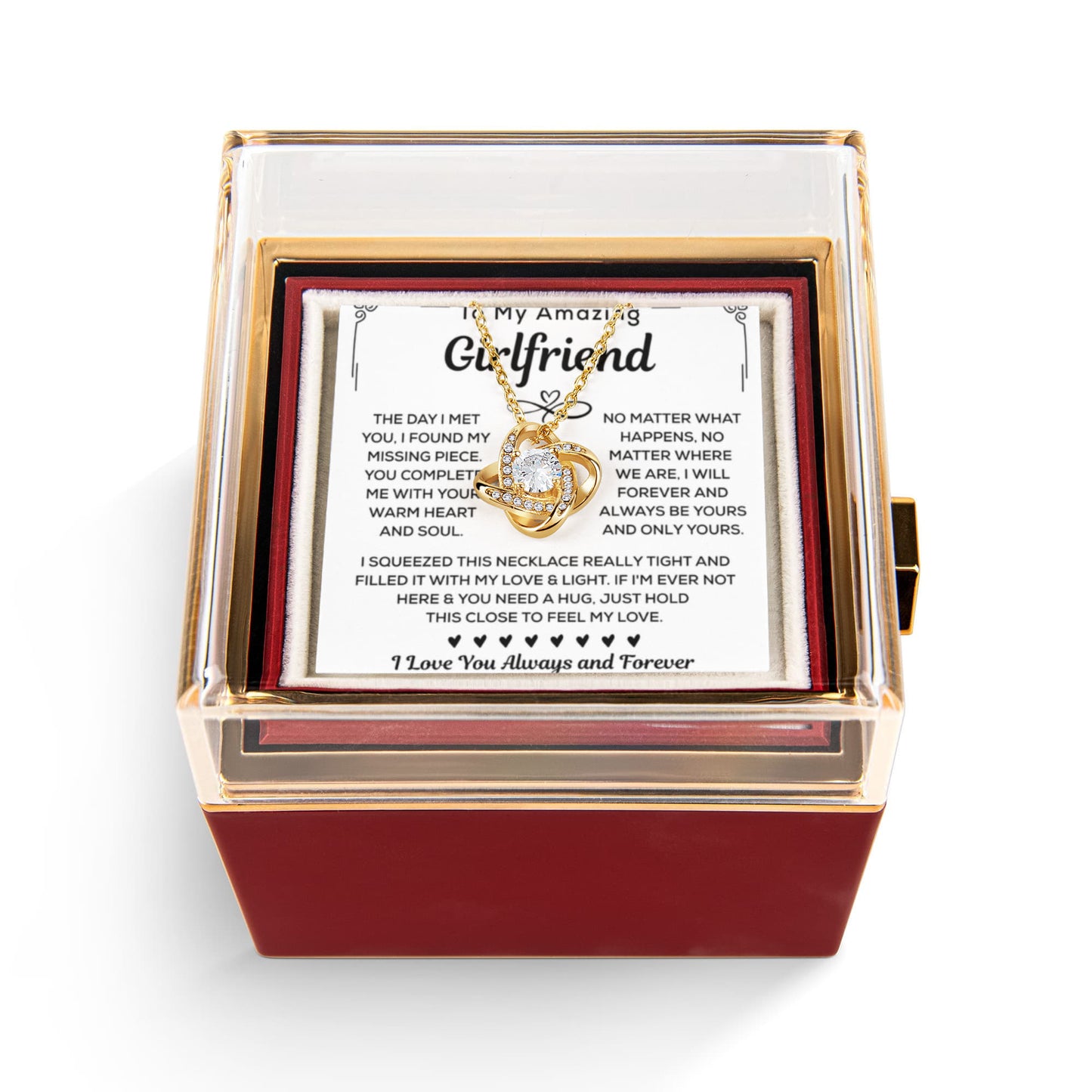 To My Girlfriend Necklace From Boyfriend, When Your Girlfriend Wears It, She Radiates Pure Love