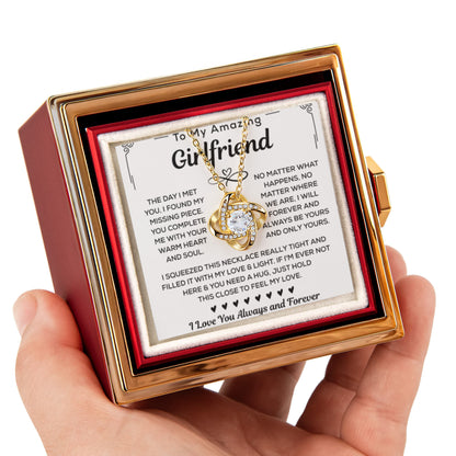 To My Girlfriend Necklace From Boyfriend, When Your Girlfriend Wears It, She Radiates Pure Love