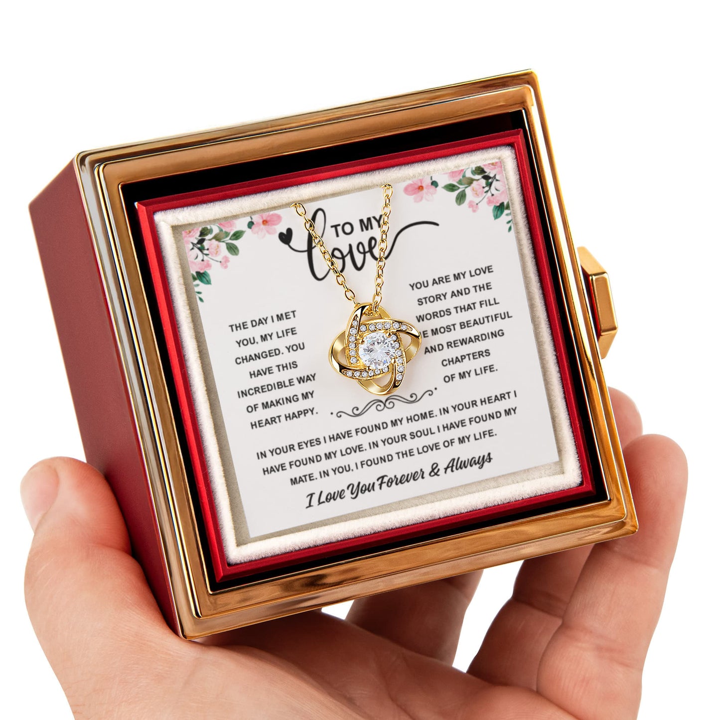 To My Girlfriend Necklace, When Your Girlfriend Wears It, She Radiates Pure Love