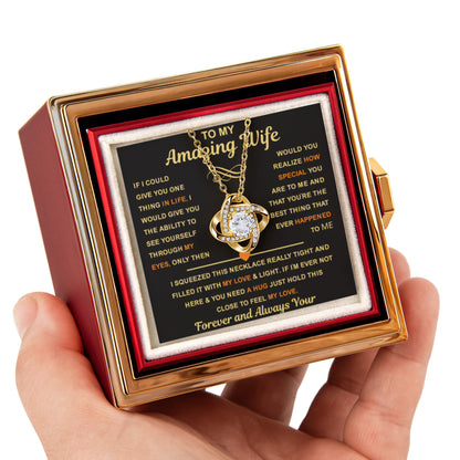 To My Wife Necklace, When Your wife  Puts It On, Her Heart Shines Through