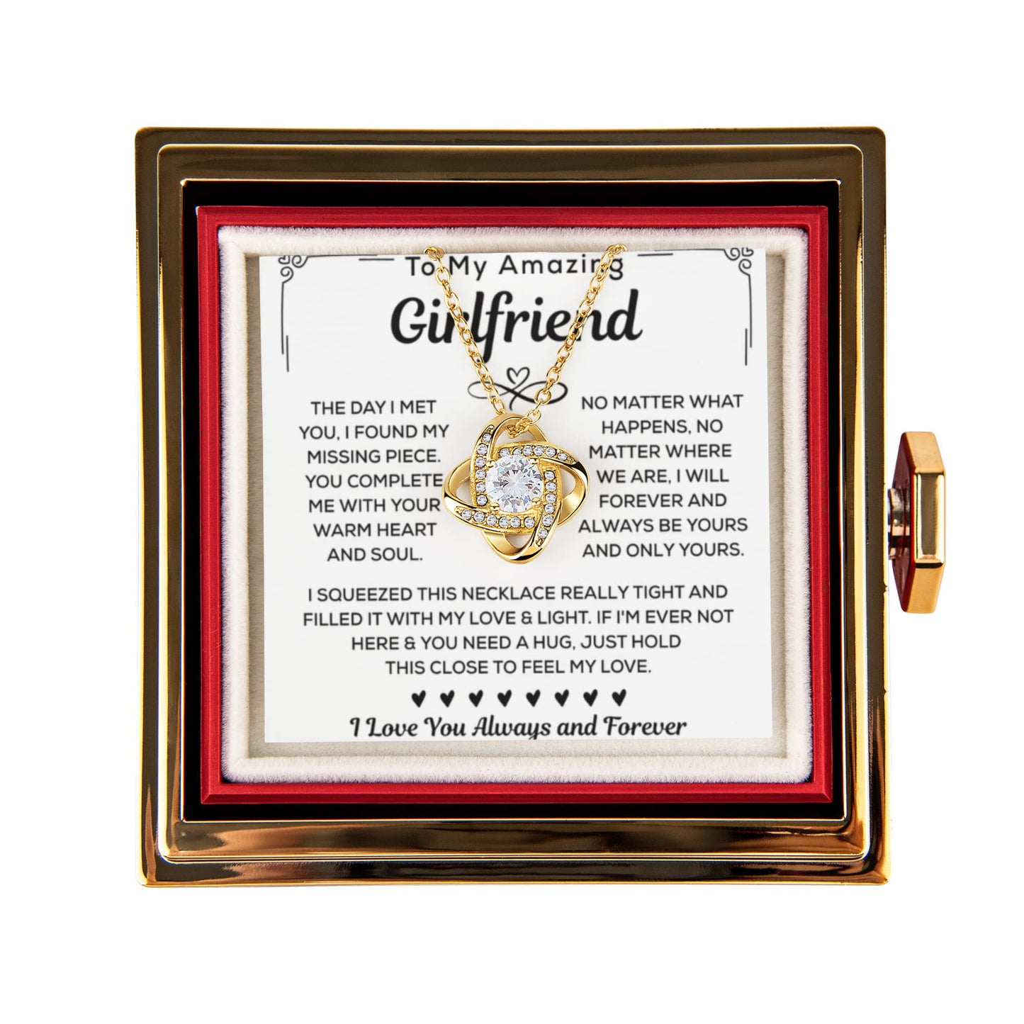 To My Girlfriend Necklace From Boyfriend, When Your Girlfriend Wears It, She Radiates Pure Love