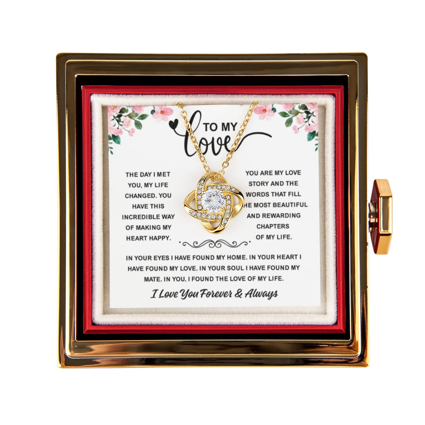 To My Girlfriend Necklace, When Your Girlfriend Wears It, She Radiates Pure Love