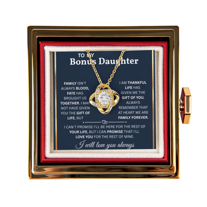 To My Bonus Daughter Gifts from Stepdad, Jewelry Gifts For Stepdaughter