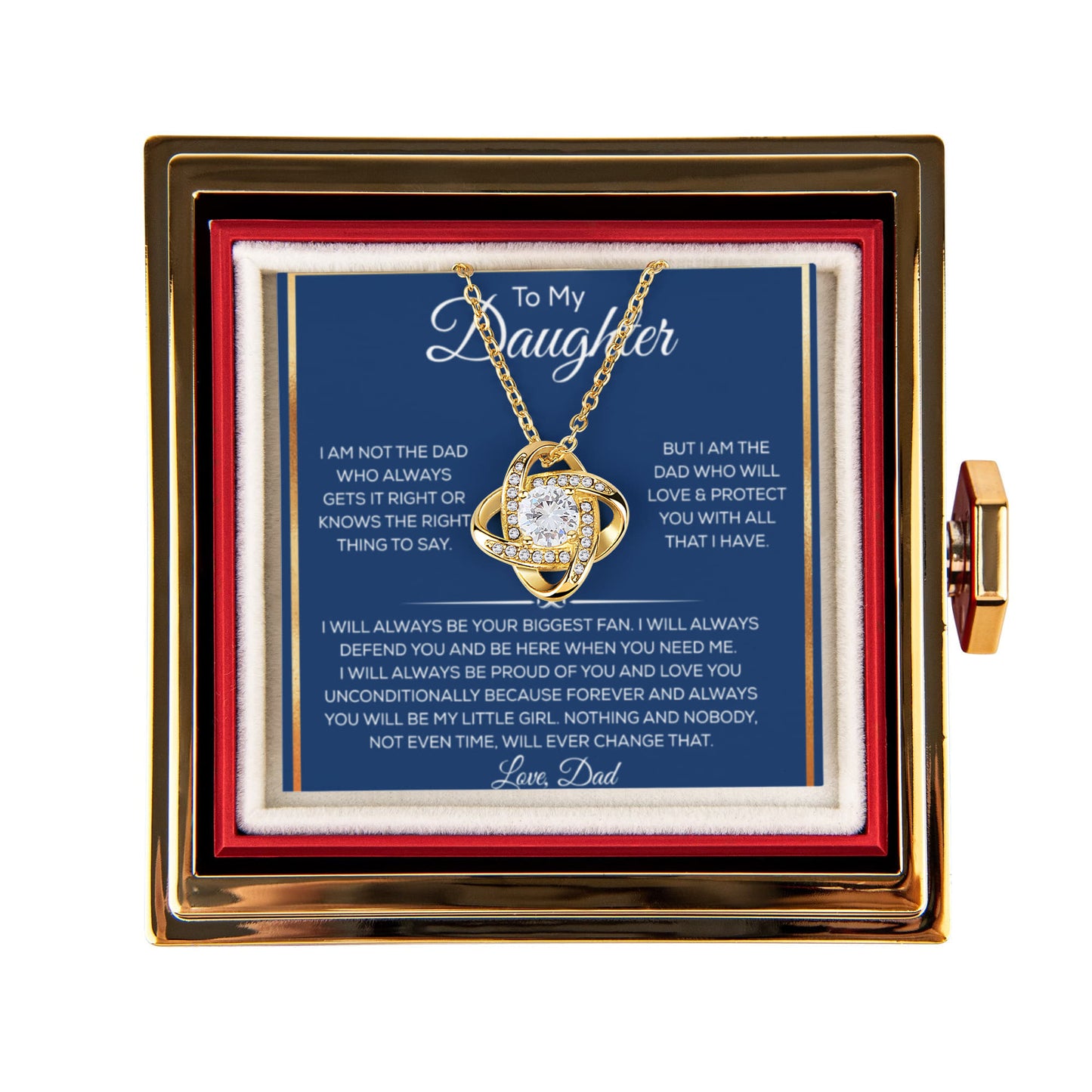 Daughter Necklace From Dad or Mom, It Adds A Glow to Her Beautiful Smile