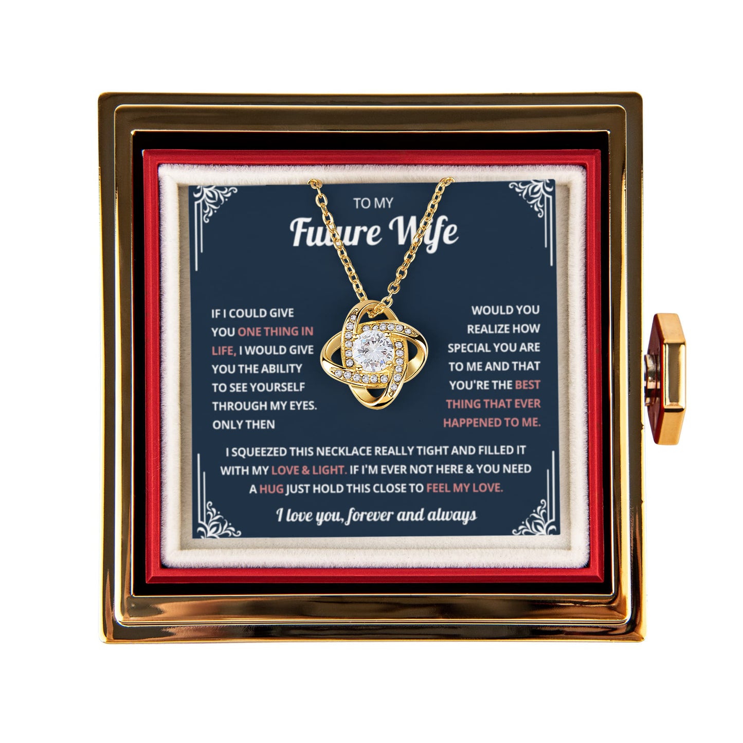 To My Soulmate jewelry, Necklace With Message Card
