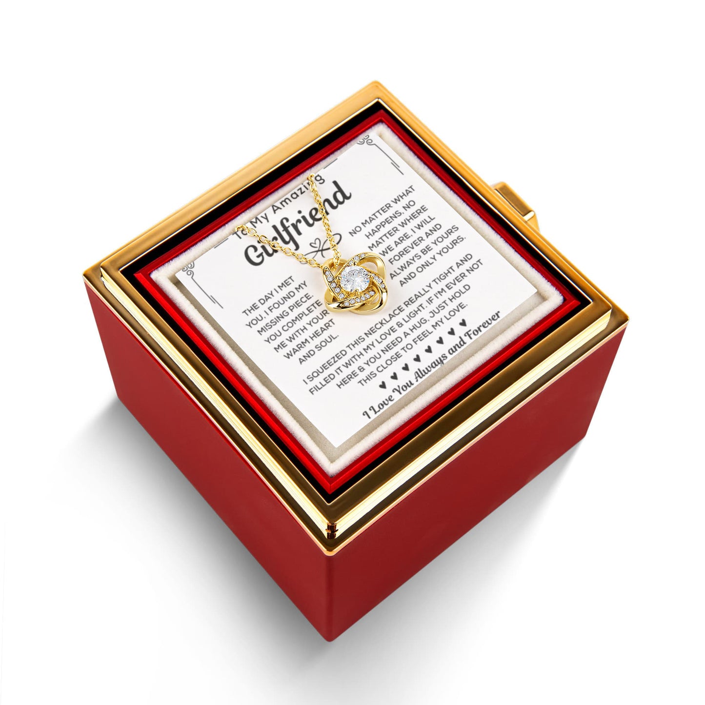 To My Girlfriend Necklace From Boyfriend, When Your Girlfriend Wears It, She Radiates Pure Love