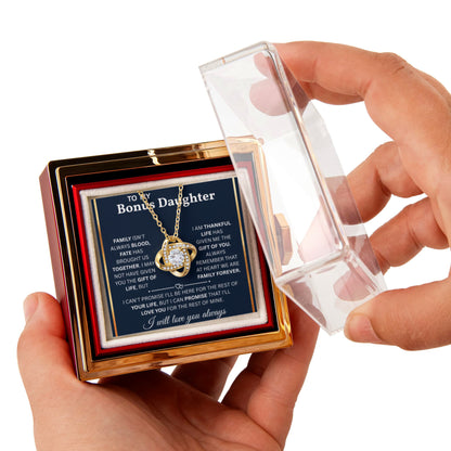 To My Bonus Daughter Gifts from Stepdad, Jewelry Gifts For Stepdaughter